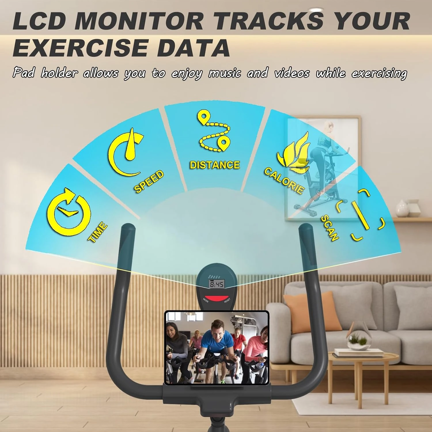 Exercise Bike Adjustable Resistance Silent Drive All Sports Outlet - Image 3