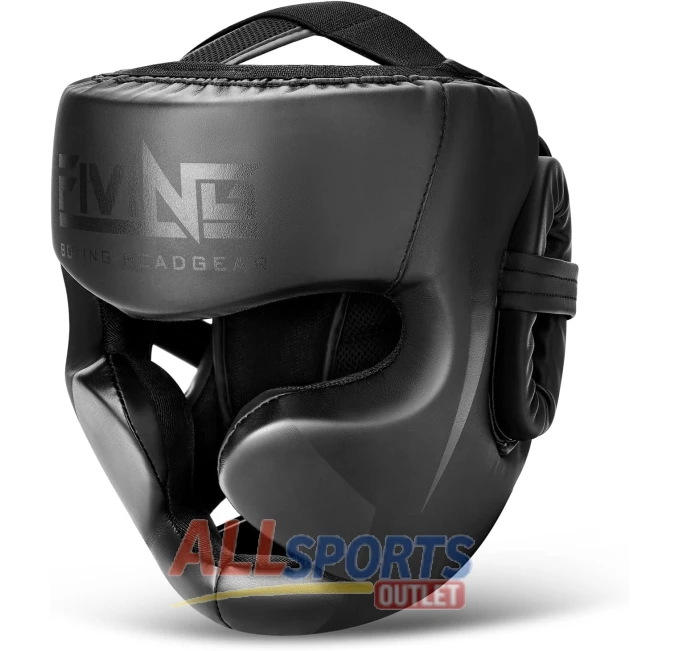 FIVING Black Headgear for Boxing and Martial Arts Training All Sports Outlet