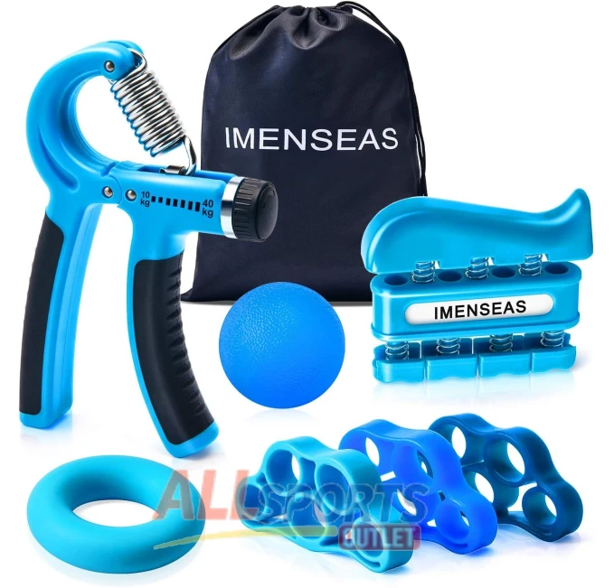 IMENSEAS 7 Pack Hand Grip Strengthener and Finger Bands All Sports Outlet