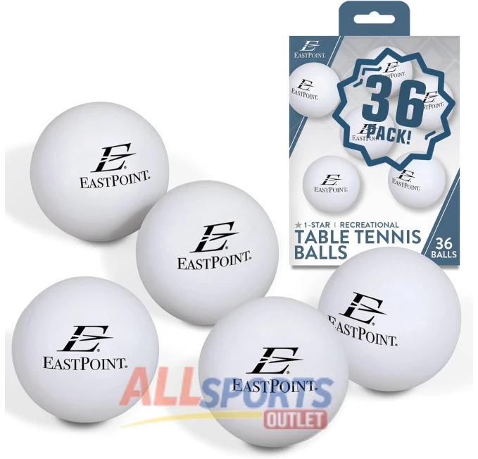 EastPoint Sports 40mm 1-Star Table Tennis Balls 36 Pack All Sports Outlet