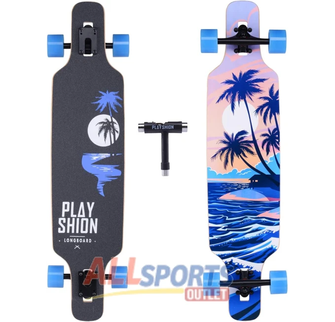 Playshion 39 Inch Freestyle Drop Through Longboard All Sports Outlet