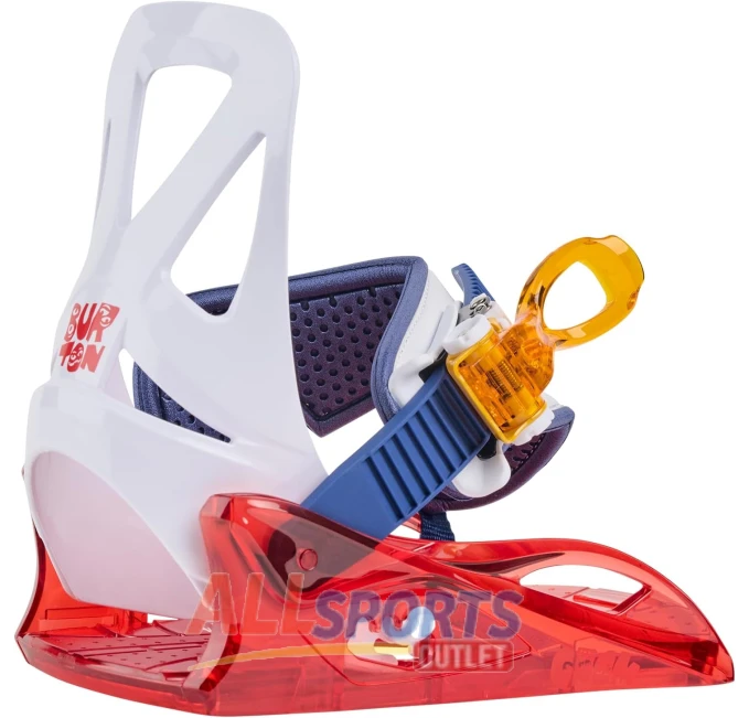 Burton Kids Grom Disc Snowboard Bindings Red Multi M All Sports Outlet
