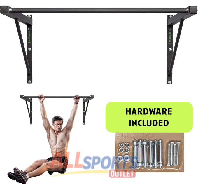 Rage Fitness R2 Pull Up Bar 500 lbs Weight Capacity All Sports Outlet