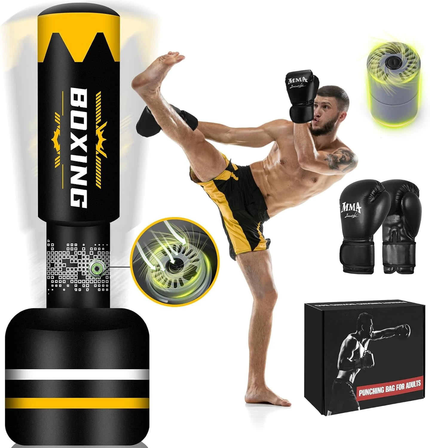 71 Inch Heavy Boxing Bag with Air Pump All Sports Outlet