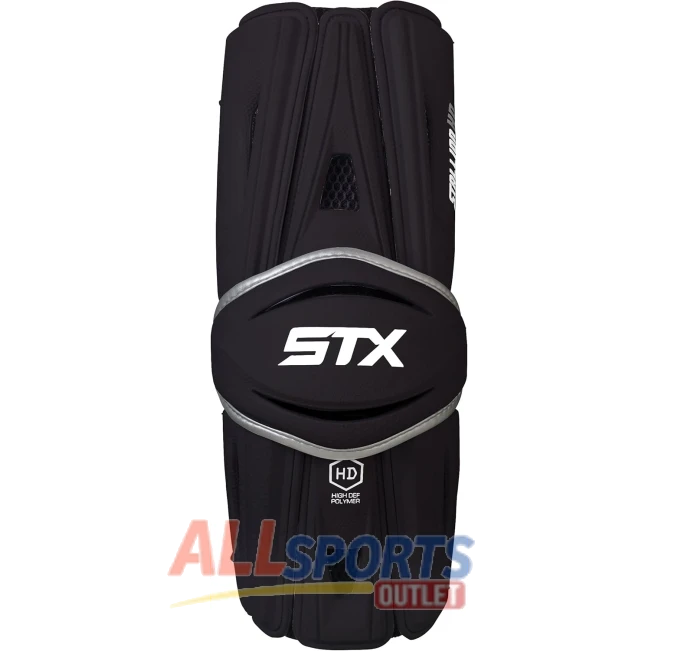 STX Lacrosse Stallion HD Arm Guards X-Large Black All Sports Outlet