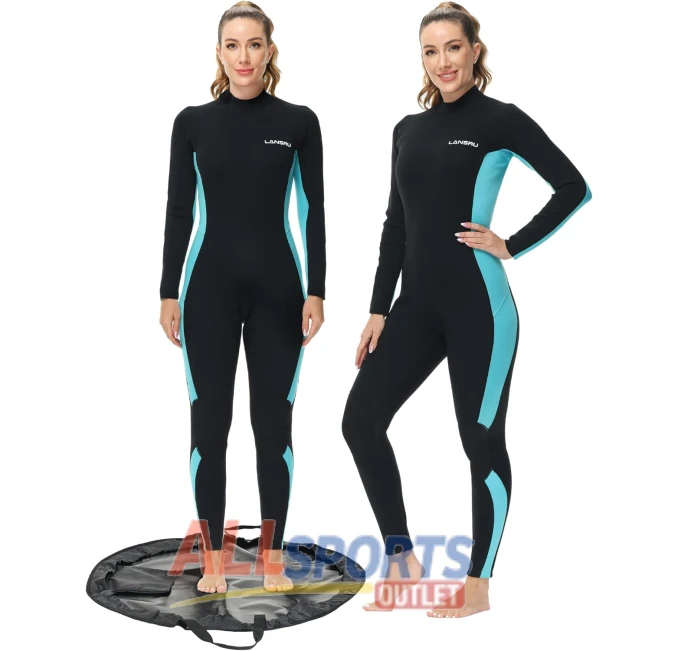 Lansru 3/2mm Full Wetsuit with Neoprene and Changing Mat All Sports Outlet