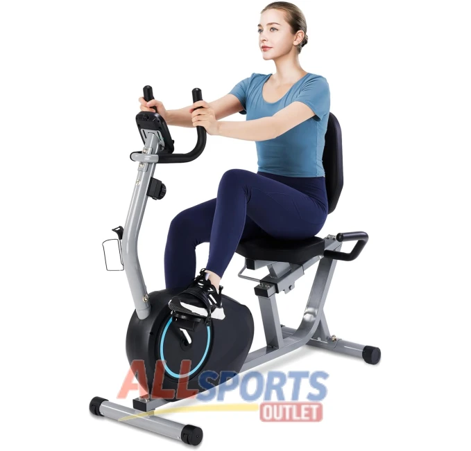 Recumbent Exercise Bike 400LB Capacity with Pulse Sensor All Sports Outlet
