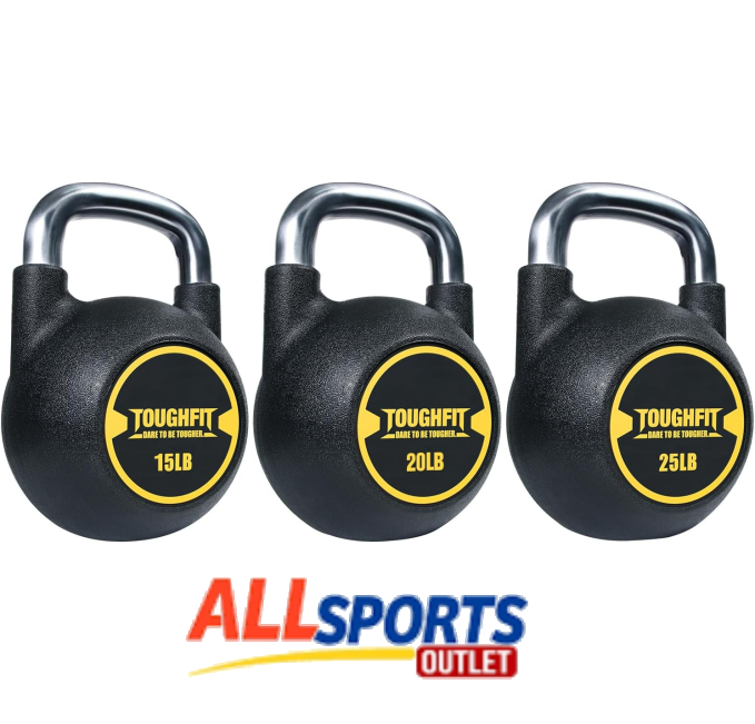 ToughFit Kettlebell Set 15 20 25lb with Rustproof Handles All Sports Outlet