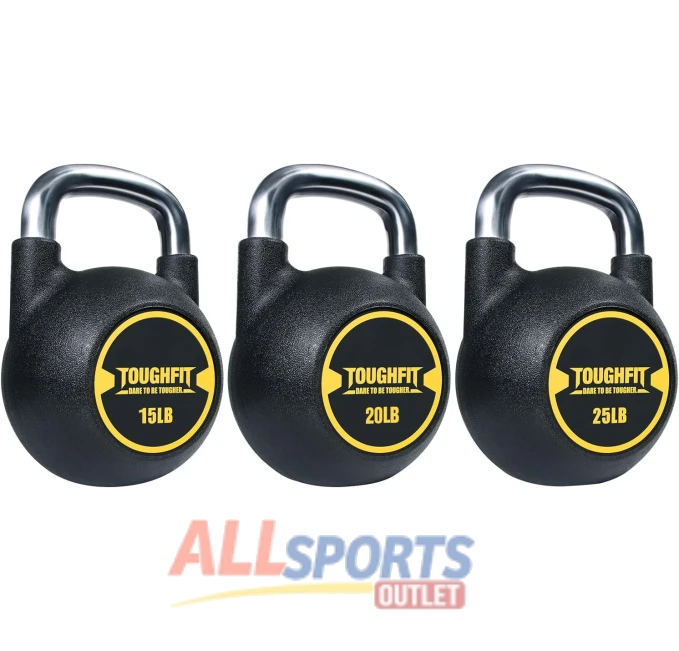 ToughFit Kettlebell Set 15 20 25lb with Rustproof Handles All Sports Outlet