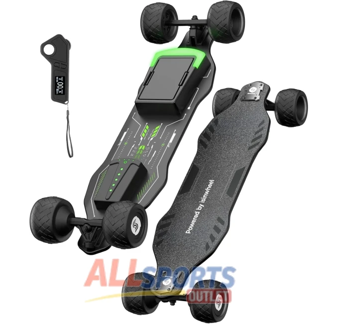 isinwheel Off Road Electric Skateboard 3000W 32 MPH 28 Miles Range at All Sports Outlet