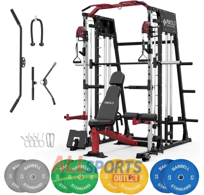 Mikolo Multi-Function Power Cage Squat Rack All Sports Outlet