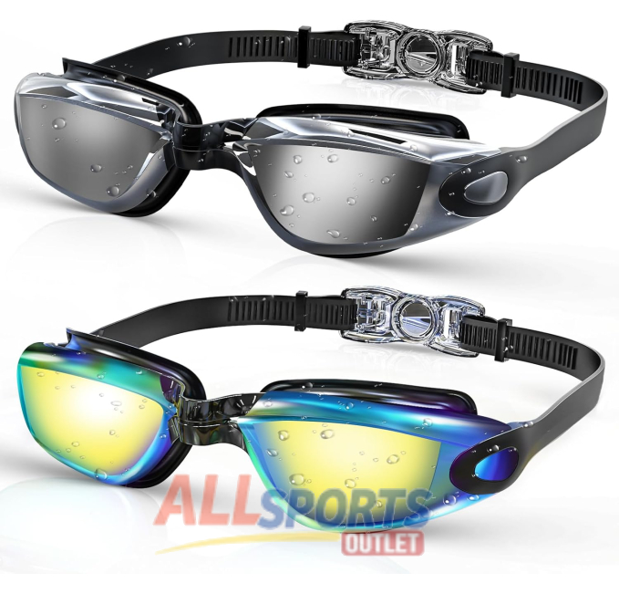 JugWoy 2 Pack Pool Swim Goggles All Sports Outlet for Men Women
