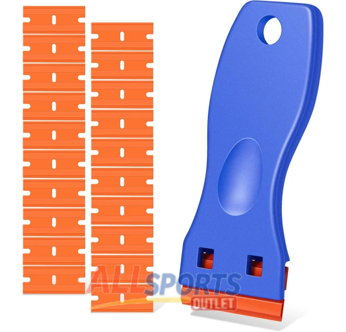Plastic Razor Blade Scraper Tool with 20 Blades All Sports Outlet