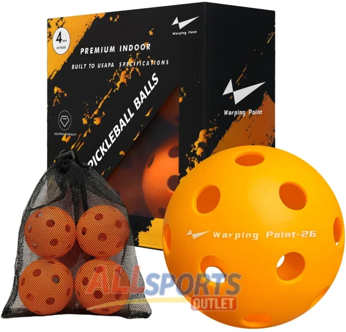 Warping Point Pickleballs Indoor 4 Pack High Bounce All Sports Outlet