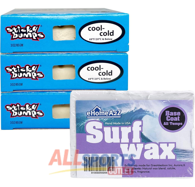 EHOMEA2Z Surfboard Wax Basecoat Bundle Cool Cold All Sports Outlet
