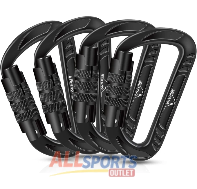 BEIFENG Heavy Duty Locking Carabiner Clips for Camping All Sports Outlet