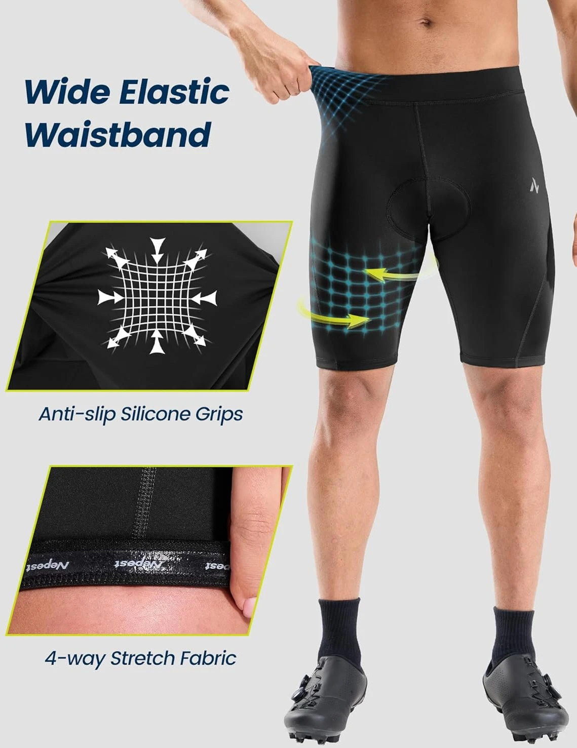 Nepest Men's 4D Padded Cycling Shorts for Road and Mountain All Sports Outlet - Image 4