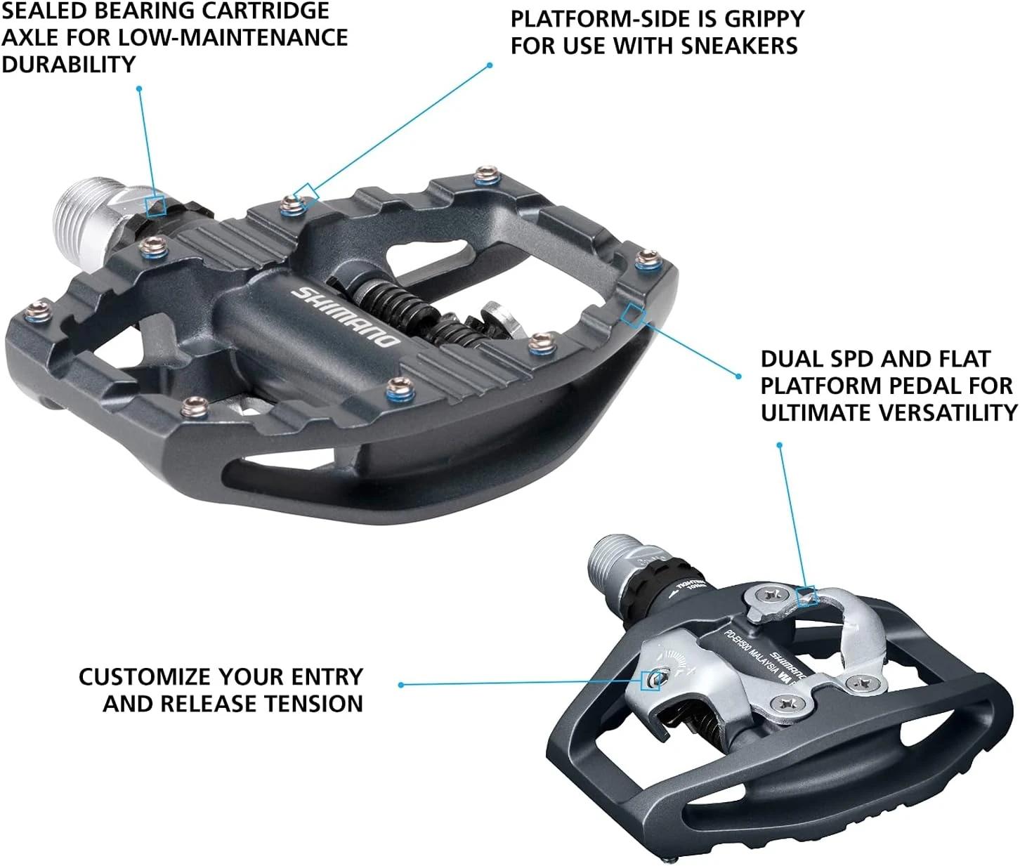 SHIMANO PD-EH500 Urban Riding Double Sided Pedal All Sports Outlet - Image 2