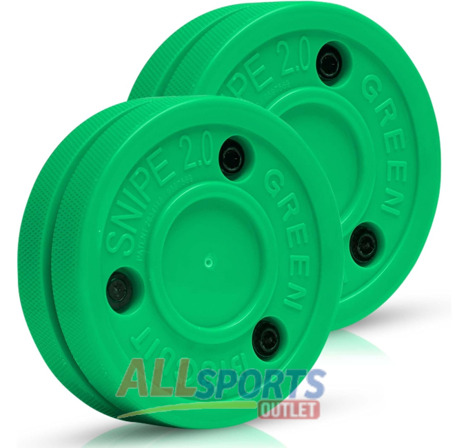 Green Biscuit Hockey Pucks 2 Pack Snipe 2.0 All Sports Outlet