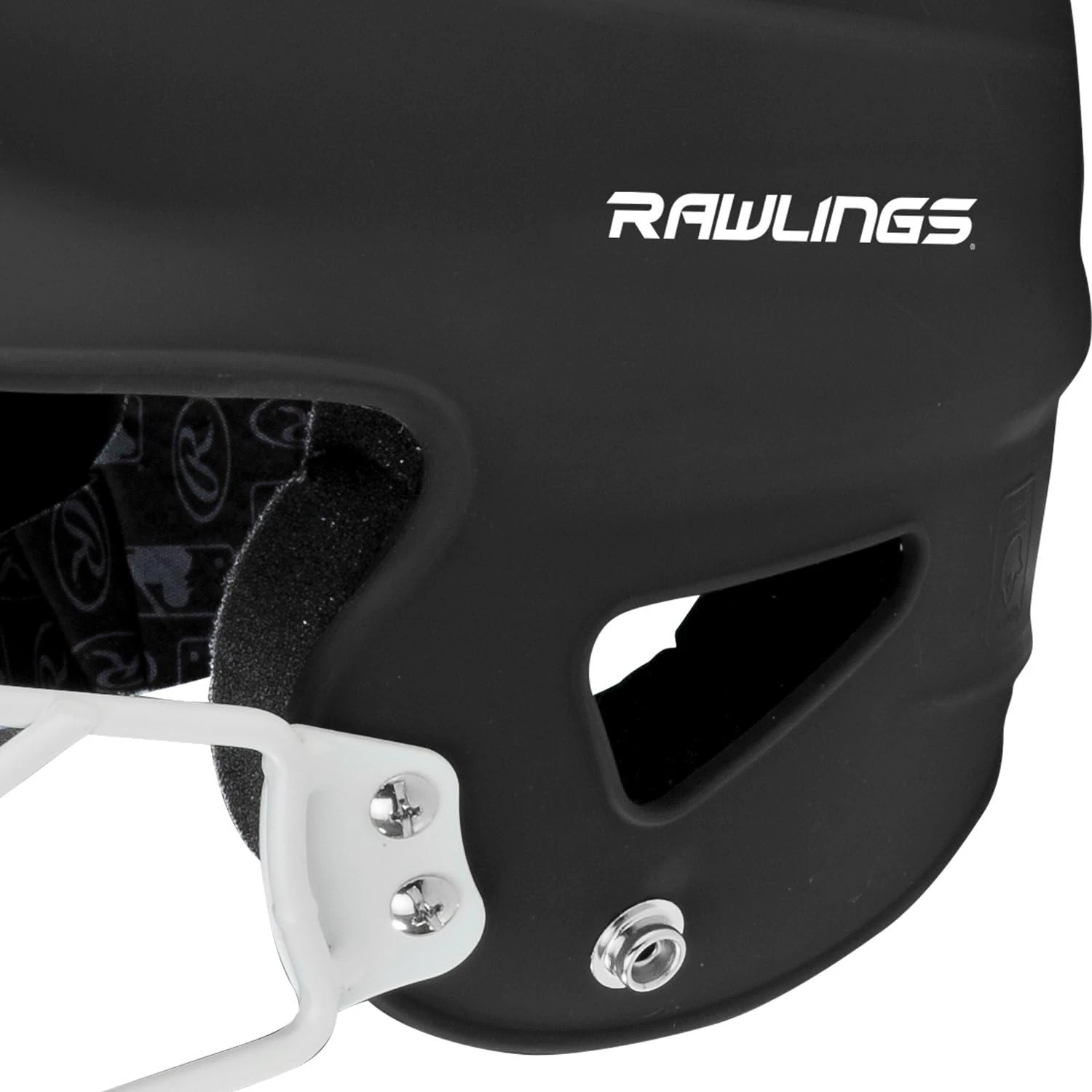 Rawlings COOLFLO HIGHLIGHTER Batting Helmet Matte Black Face Guard All Sports Outlet - Image 3