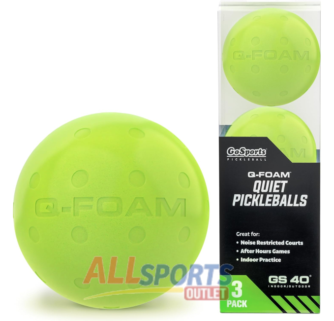 GoSports GS 40 Q-Foam Pickleballs 3 Pack All Sports Outlet