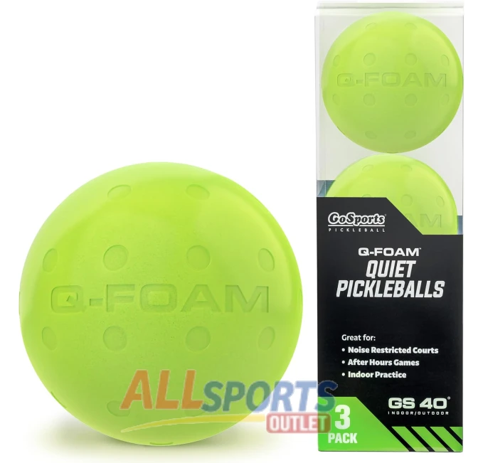 GoSports GS 40 Q-Foam Pickleballs 3 Pack All Sports Outlet