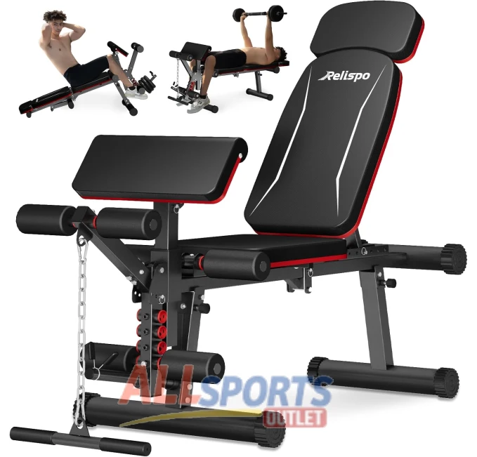 Relispo Adjustable Weight Bench 1200 LBS All Sports Outlet Fitness