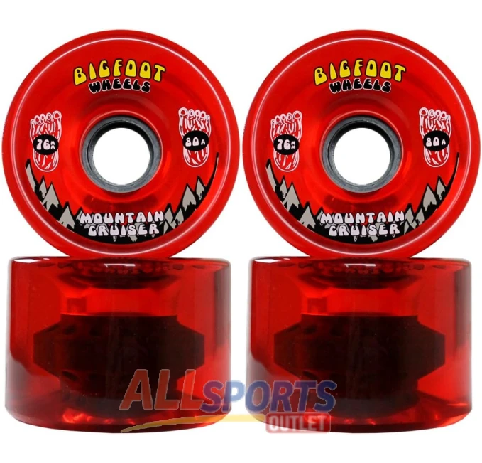 Bigfoot Longboard Wheels All Sports Outlet 76mm 80A Red