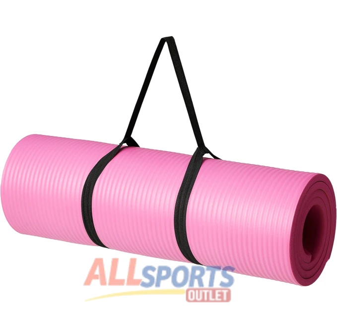 Amazon Basics Extra Thick Yoga Mat with Carrying Strap Pink at All Sports Outlet