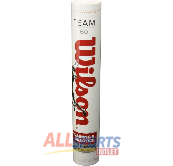 Wilson Team 60 Shuttlecocks 12 Pack Tube All Sports Outlet
