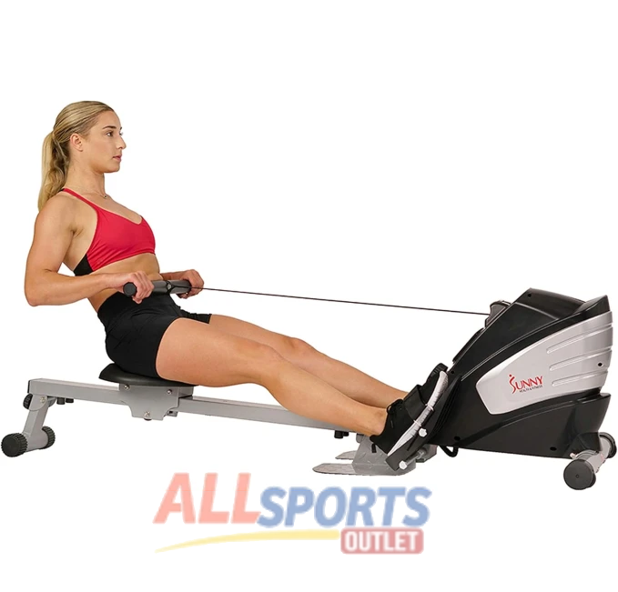 Sunny Health & Fitness Dual Function Rowing Machine All Sports Outlet