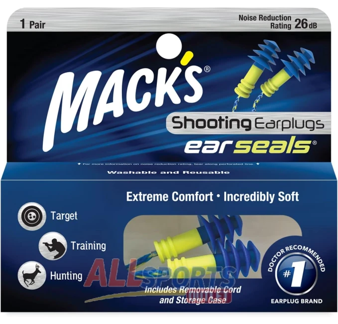Mack's Ear Seals Shooting Earplugs with Detachable Cord 26db All Sports Outlet