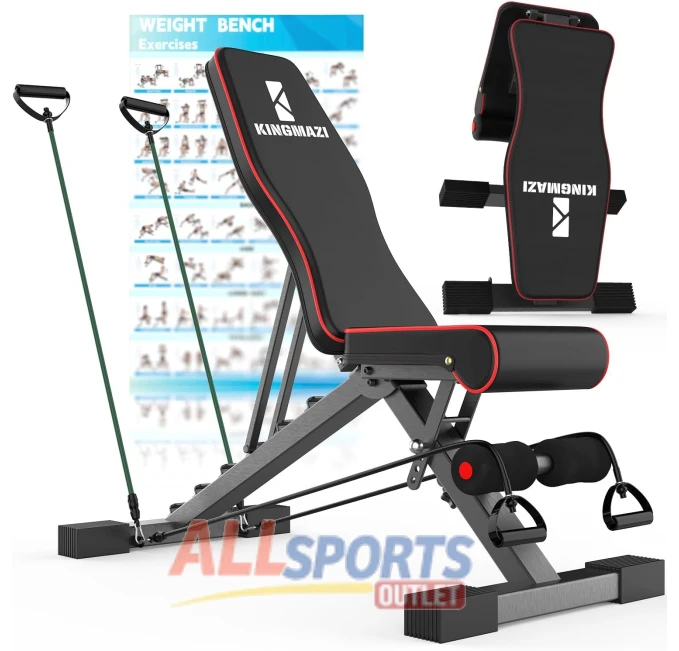 KINGMAZI Adjustable Weight Bench for Full Body Workout at All Sports Outlet