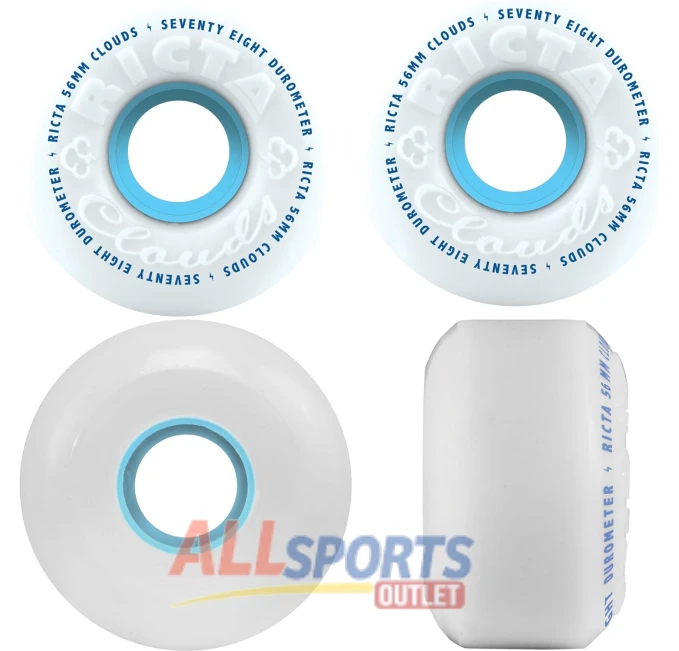 Ricta Clouds White Blue 56mm 78A Wheels All Sports Outlet