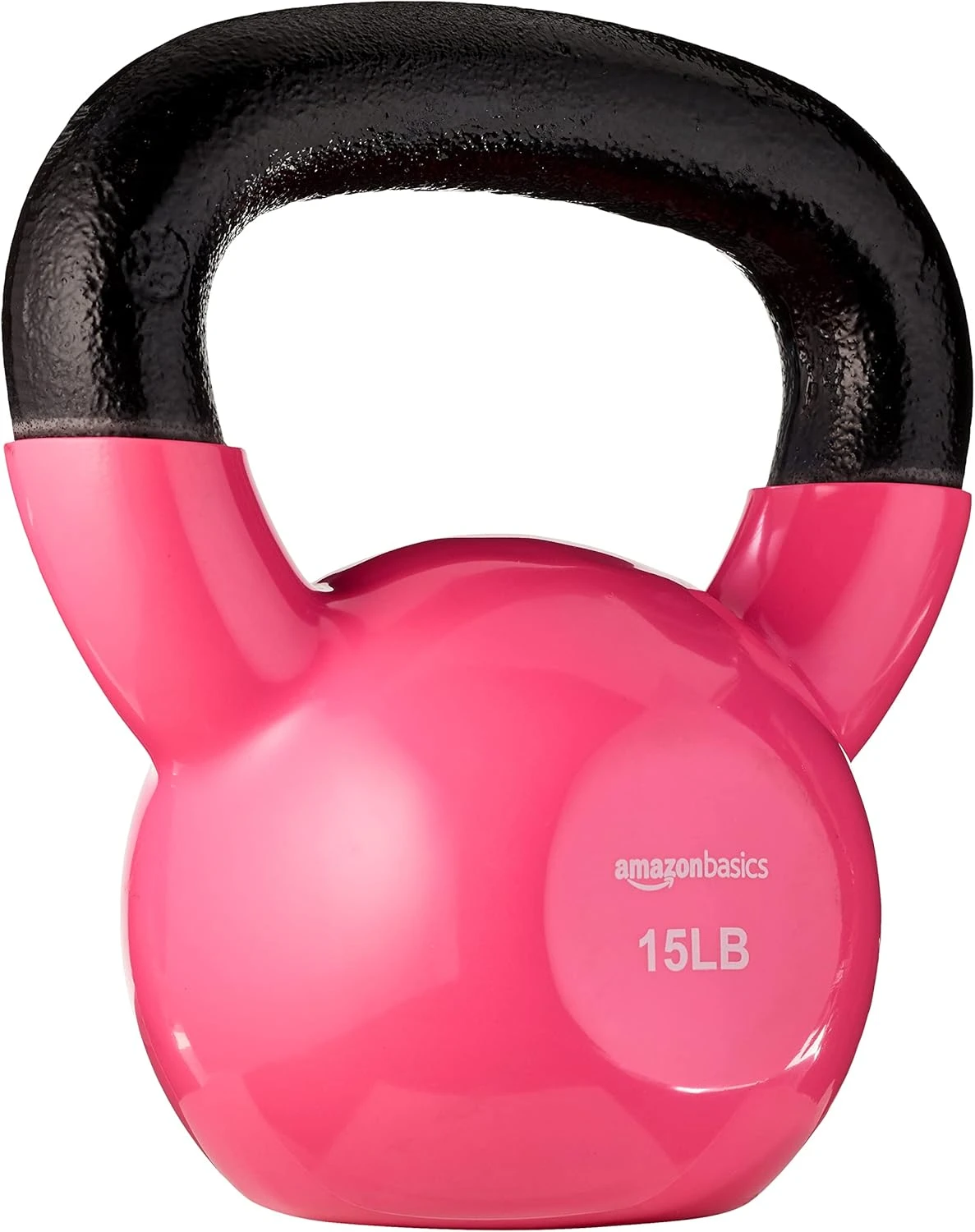 Vinyl Kettlebell 15 Pounds Pink All Sports Outlet Fitness