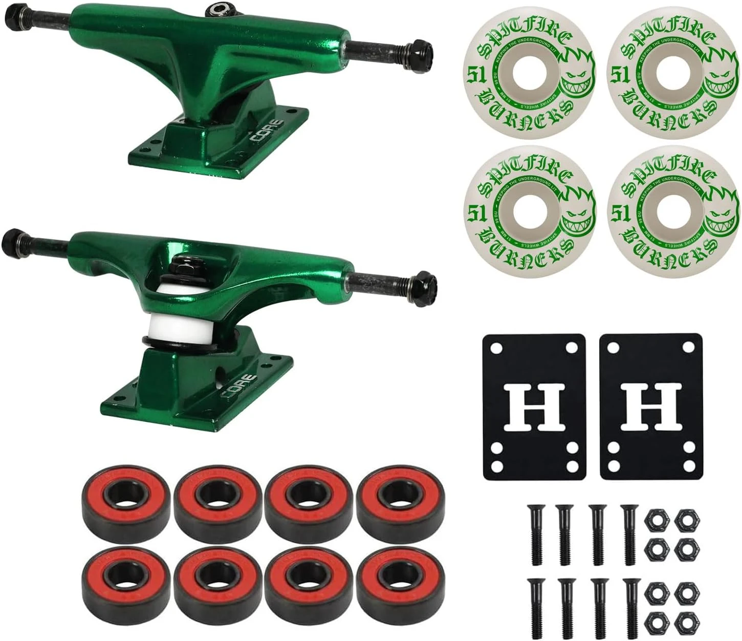 Spitfire Burners Wheels Core Hollow Skateboard Trucks Set All Sports Outlet