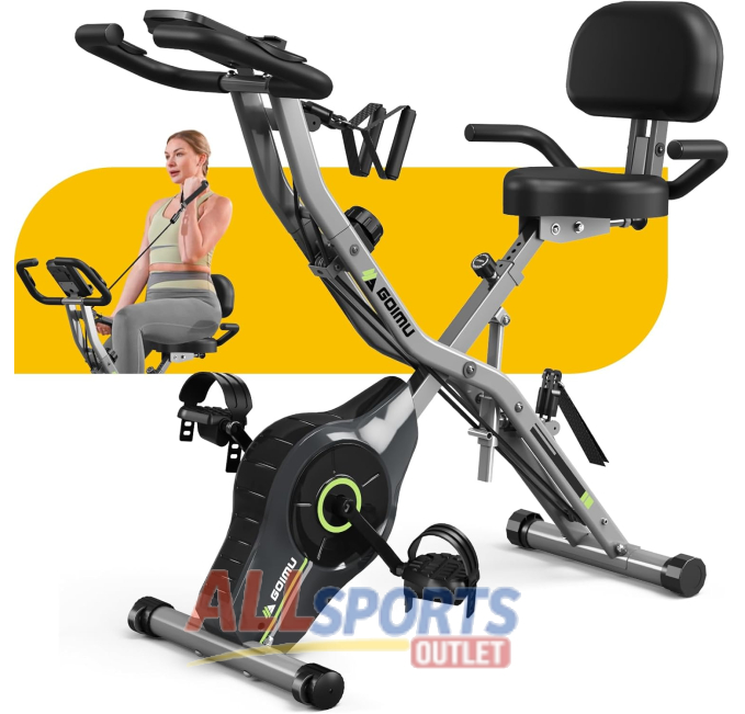 Goimu Exercise Bike for Seniors 5 in 1 Foldable Adjustable Resistance