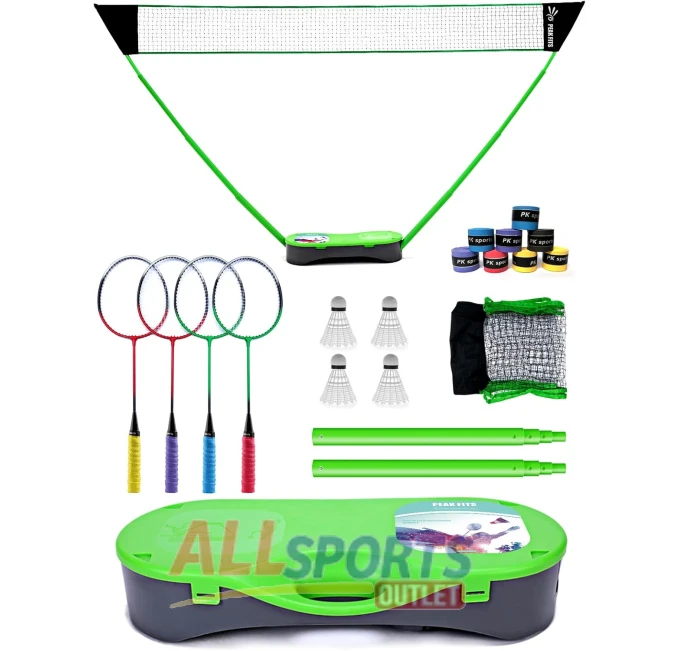 Peak Fits Portable Net Set and Badminton Rackets All Sports Outlet
