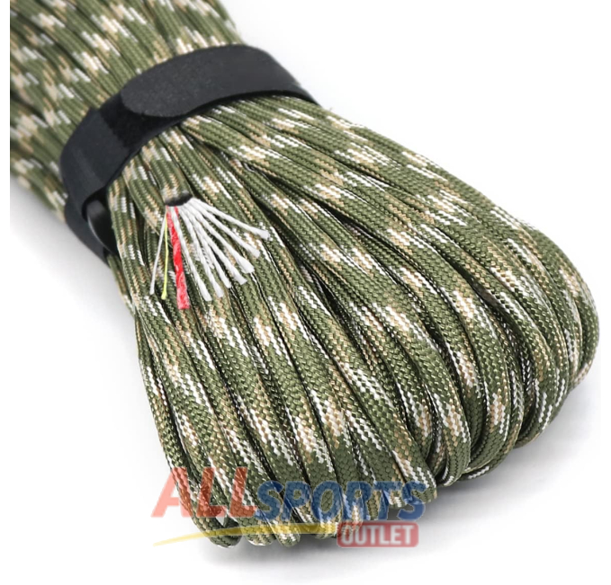 PSKOOK Paracord Rope 100FT Fire Starter Forest Camo All Sports Outlet