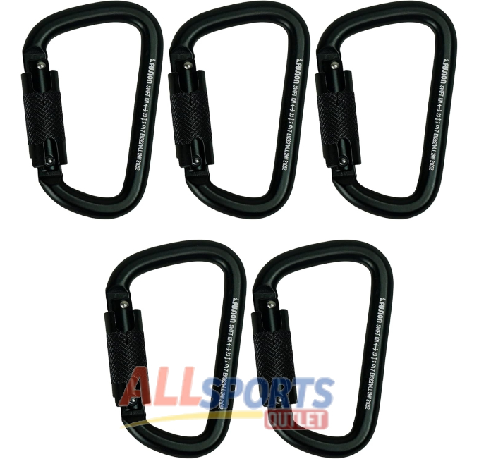 Fusion Climb Auto Locking Carabiner 25KN 5-Pack All Sports Outlet