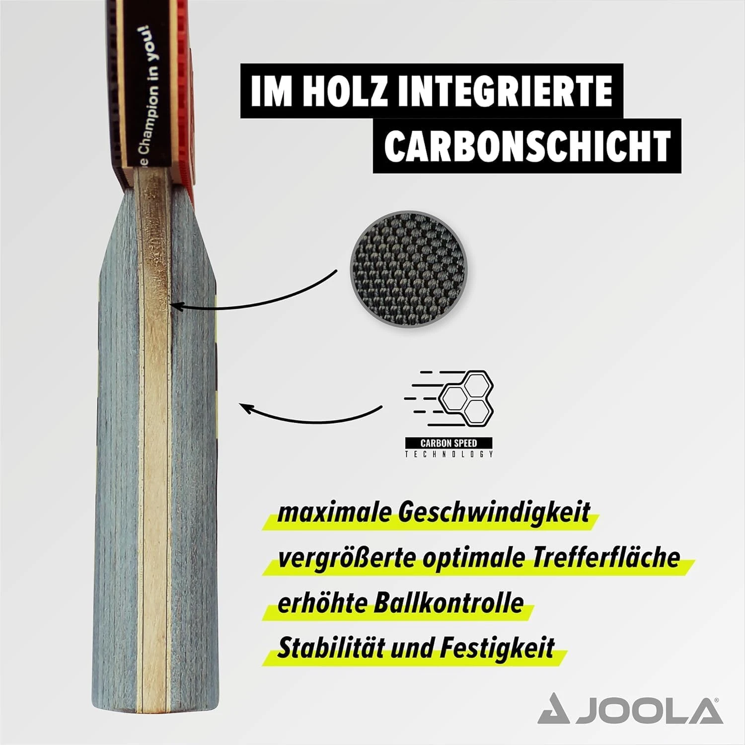 JOOLA Carbon Pro Ping Pong Paddle for Speed All Sports Outlet - Image 2