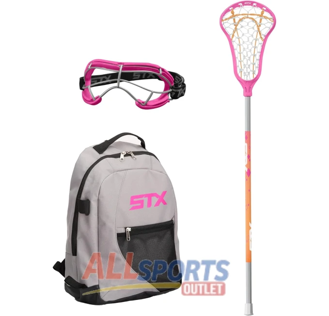 STX Exult Rise Girl's Lacrosse Set with Stick Goggles Backpack All Sports Outlet