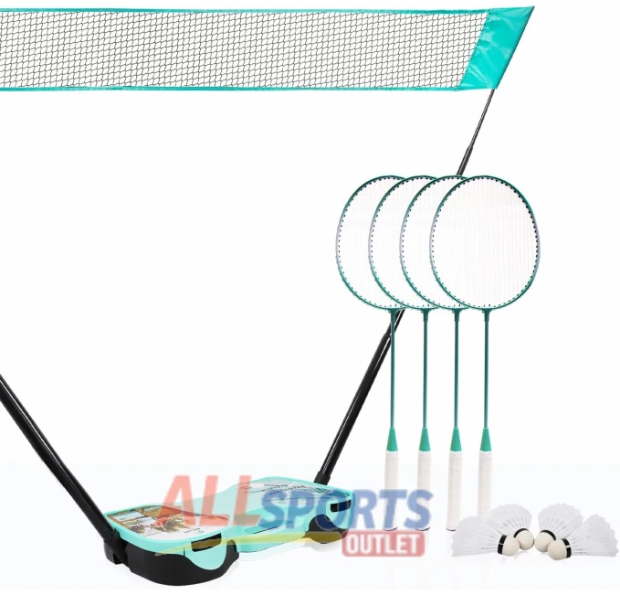 ENOVI EasyGo Badminton Set with Net and Rackets for Outdoors All Sports Outlet