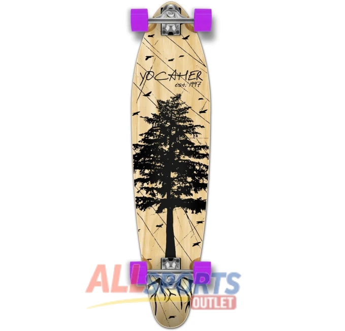 In The Pines Natural Kicktail Longboard Complete Skateboard All Sports Outlet