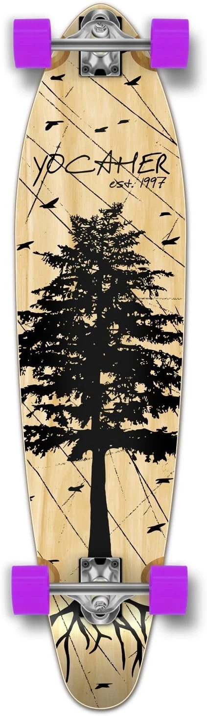 In The Pines Natural Kicktail Longboard Complete Skateboard All Sports Outlet