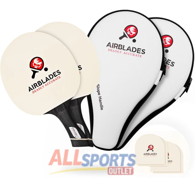 AIRBLADES Ping Pong Paddles with Spare Rubbers All Sports Outlet