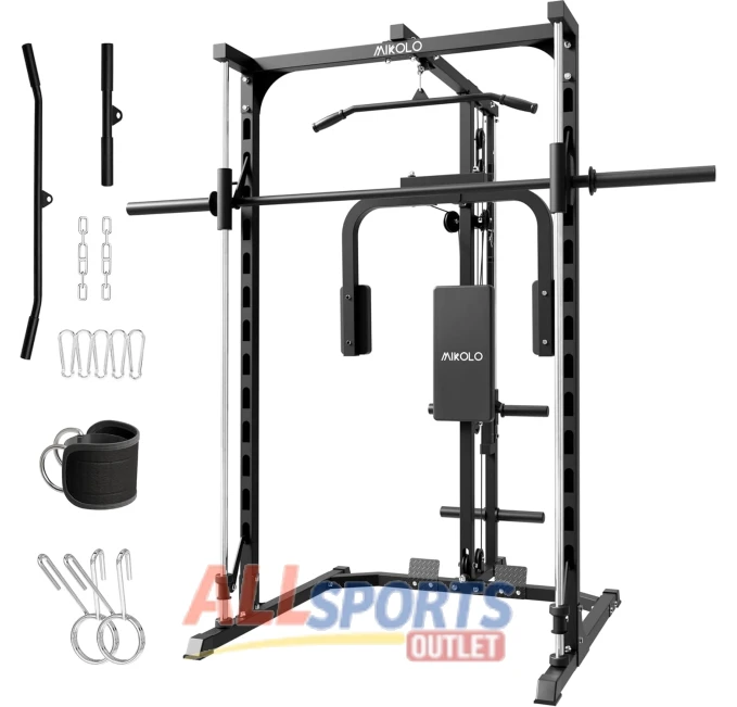 Mikolo Smith Machine All Sports Outlet Squat Rack Power Cage