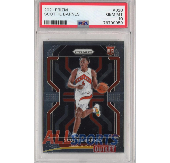 Graded 2021-22 Panini Prizm Scottie Barnes Rookie Card PSA 10 All Sports Outlet