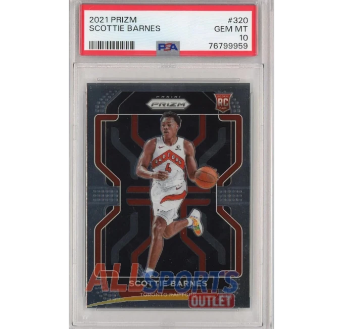 Graded 2021-22 Panini Prizm Scottie Barnes Rookie Card PSA 10 All Sports Outlet