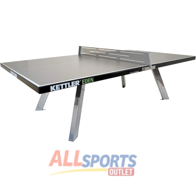 KETTLER Eden Outdoor Table Tennis Table with Galvanized Steel Legs and Permanent Net System All Sports Outlet